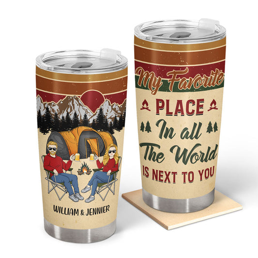 Camping Couple Next To You - Gift For Couple - Personalized Custom Tumbler