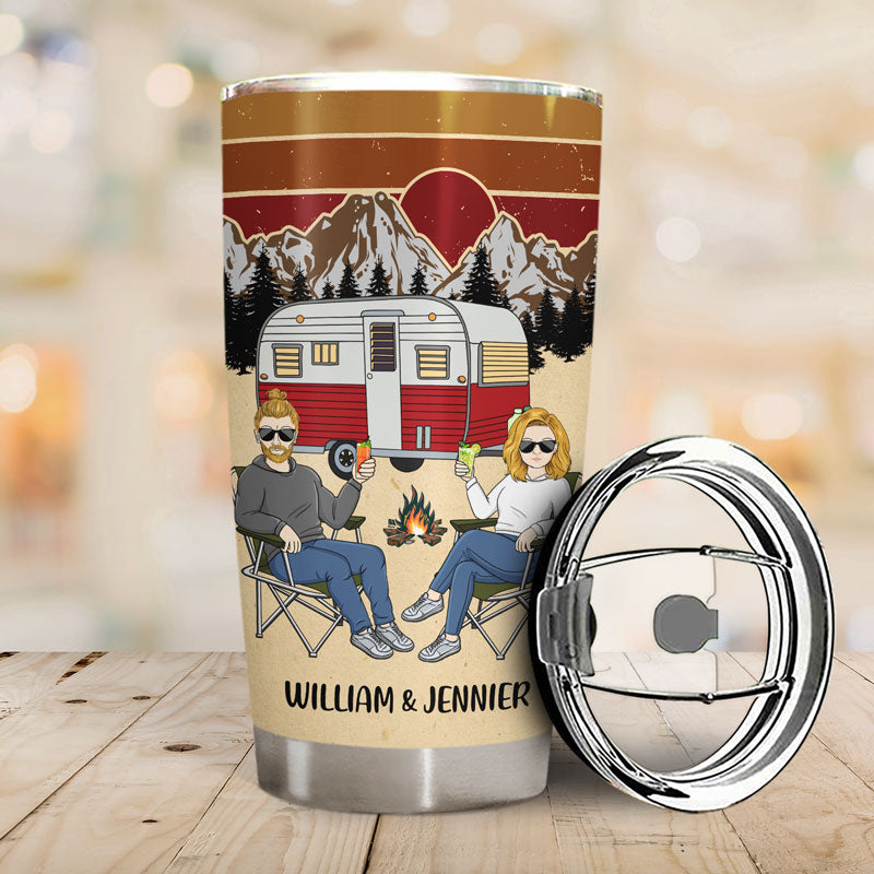 Camping Couple Next To You - Gift For Couple - Personalized Custom Tumbler