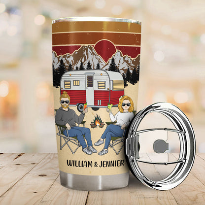 Camping Couple Next To You - Gift For Couple - Personalized Custom Tumbler