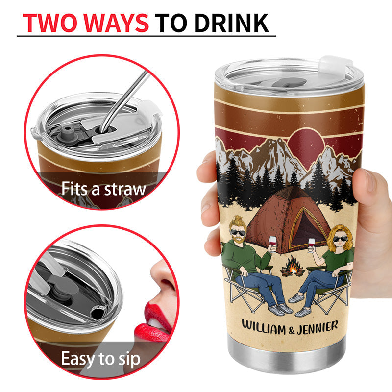 Camping Couple Next To You - Gift For Couple - Personalized Custom Tumbler