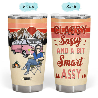 Just A Girl Who Loves Camping - Gift For Camping Lover - Personalized Custom Tumbler