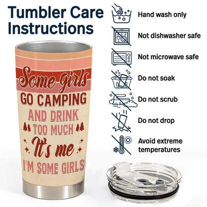 Just A Girl Who Loves Camping - Gift For Camping Lover - Personalized Custom Tumbler