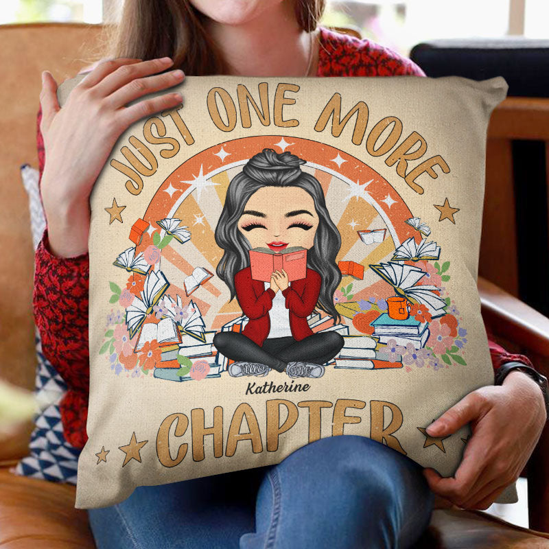 Reading Chibi Girl Just A Girl Who Loves Books - Gift For Reading Lover - Personalized Custom Pillow