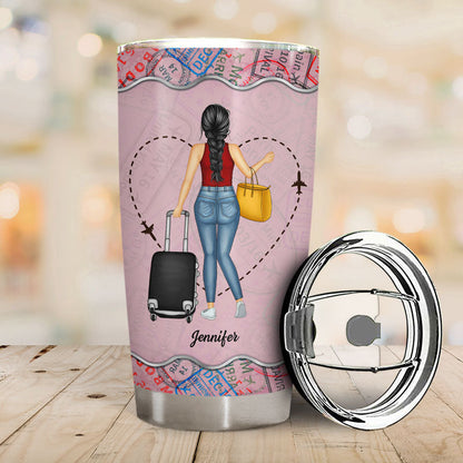 And She Lived Happily Ever After - Gift For Travel Lover - Personalized Custom Tumbler