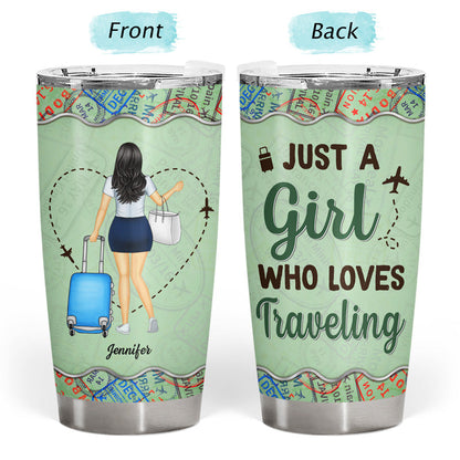 And She Lived Happily Ever After - Gift For Travel Lover - Personalized Custom Tumbler