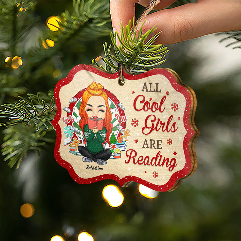 A Book A Day Keeps Reality Away - Christmas Gift For Reading Lovers - Personalized Custom Wooden Ornament