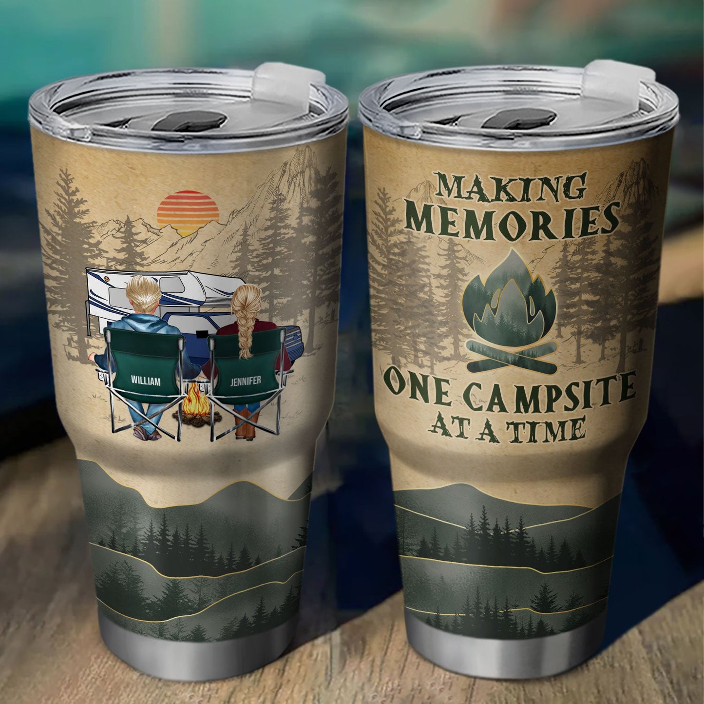 Watch People Park Their Campers - Gift For Camping Couple - Personalized Custom 30 Oz Tumbler