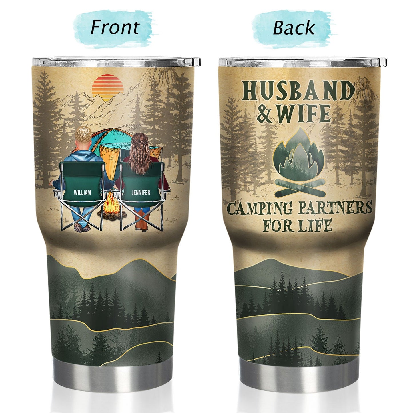 Watch People Park Their Campers - Gift For Camping Couple - Personalized Custom 30 Oz Tumbler