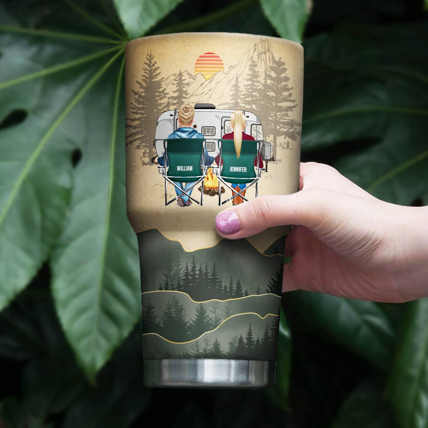 Watch People Park Their Campers - Gift For Camping Couple - Personalized Custom 30 Oz Tumbler