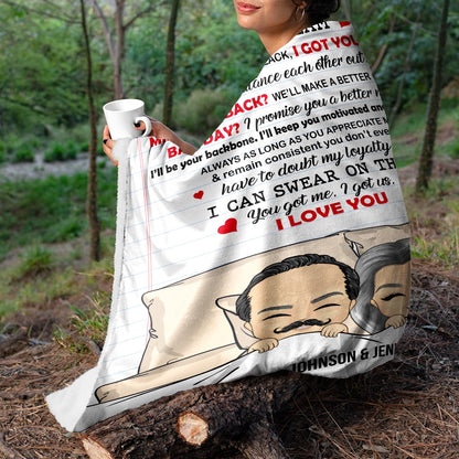 The Day I Met You Chibi Couple - Gift For Couples - Personalized Custom Fleece Blanket