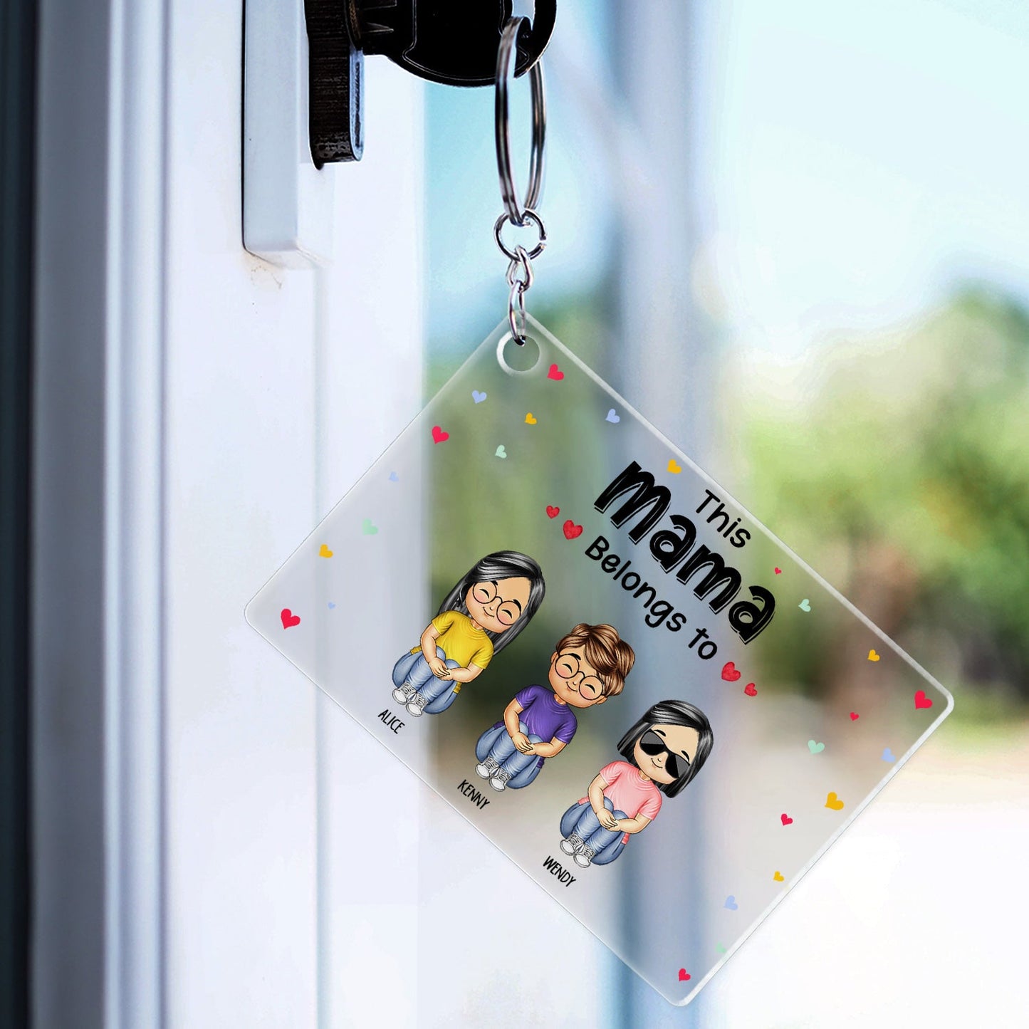 This Grandma Belongs To - Gift For Grandma, Mom - Personalized Custom Acrylic Keychain