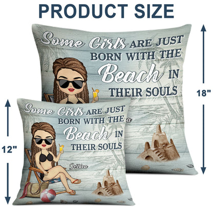 And She Lived Happily Ever After Beach Summer Vibe - Gift For Her, Yourself, Girlfriend, BFF Best Friends, Sister, Traveling Lovers - Personalized Custom Pillow