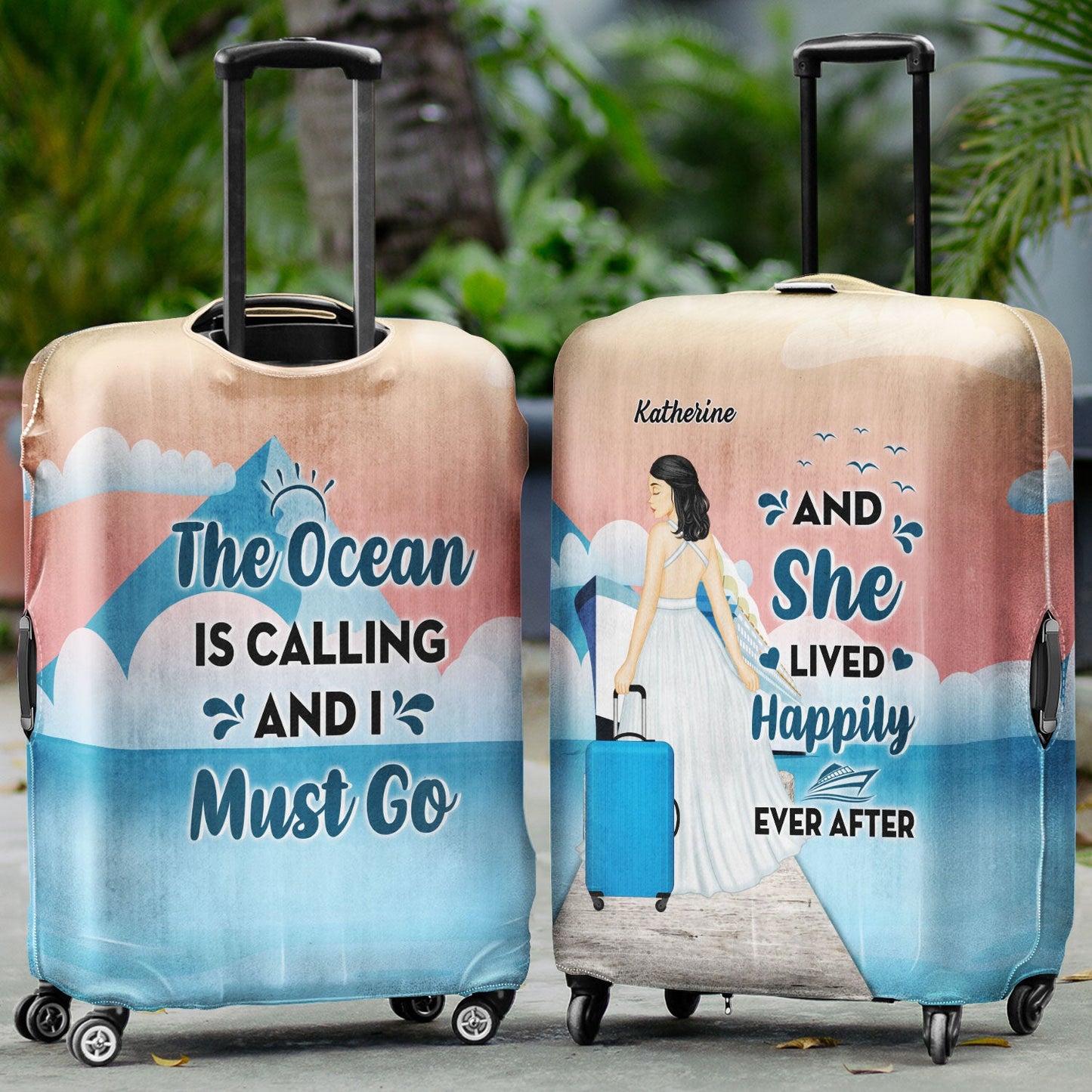 Just A Girl Who Loves Cruising - Gift For Travel Cruising Lovers - Personalized Custom Luggage Cover