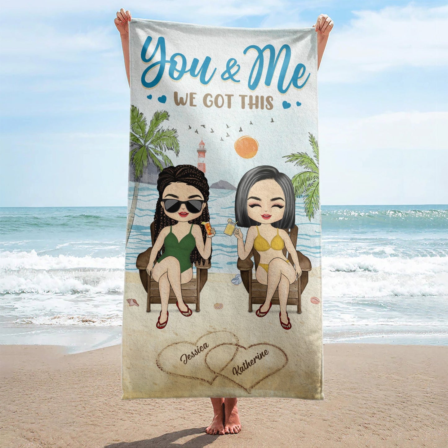 Hubby Wifey Season - Gift For Couple, Summer Vibe - Personalized Custom Beach Towel