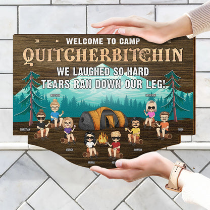 A Certified Happy Camper Area - Gift For Camping Lover - Personalized Custom Shaped Wood Sign