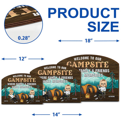 Where Family & Friend Make Memories - Gift For Camping Lover - Personalized Custom Shaped Wood Sign