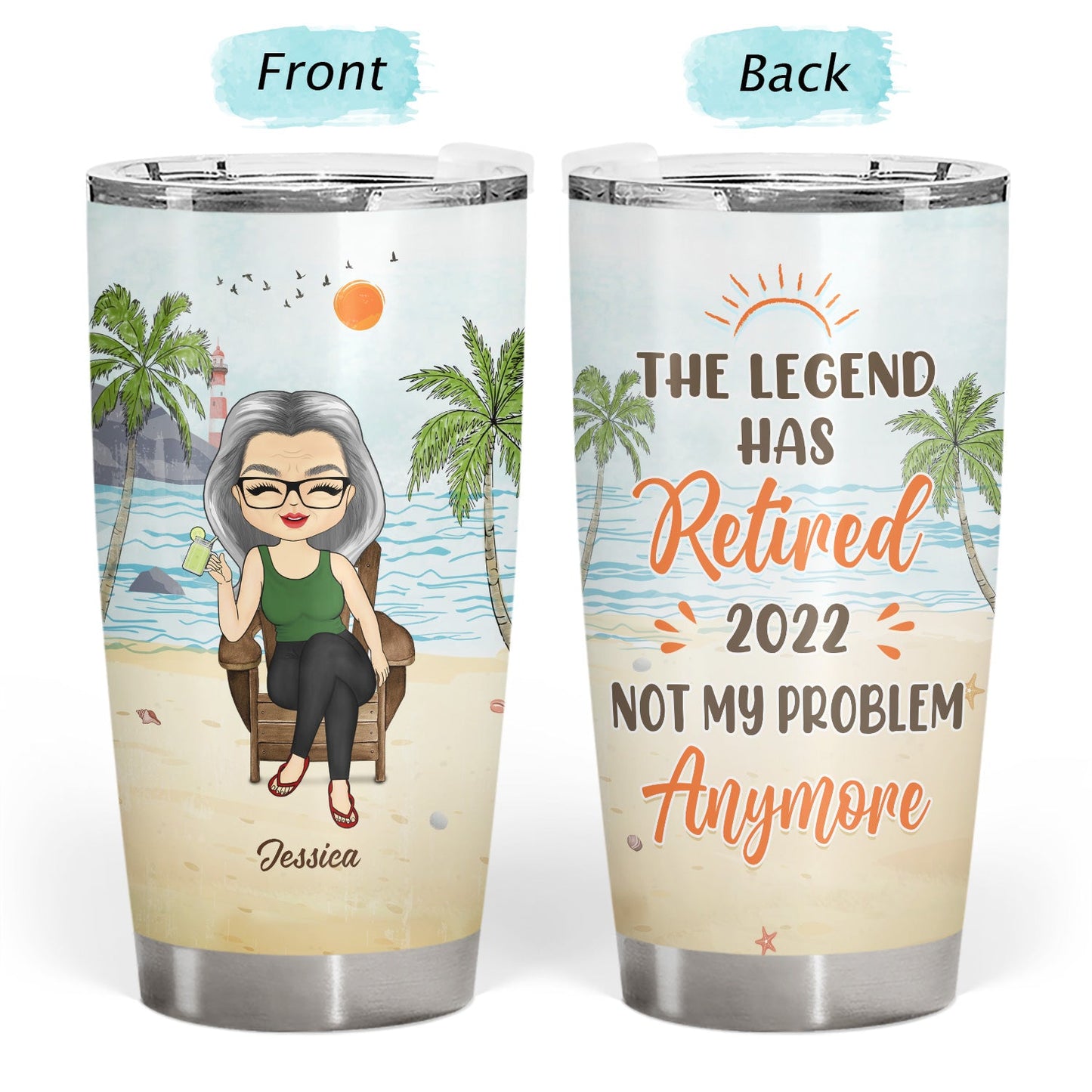 What Day Is Today Who Cares Summer Vibe, Beach - Retirement Gift - Personalized Custom Tumbler