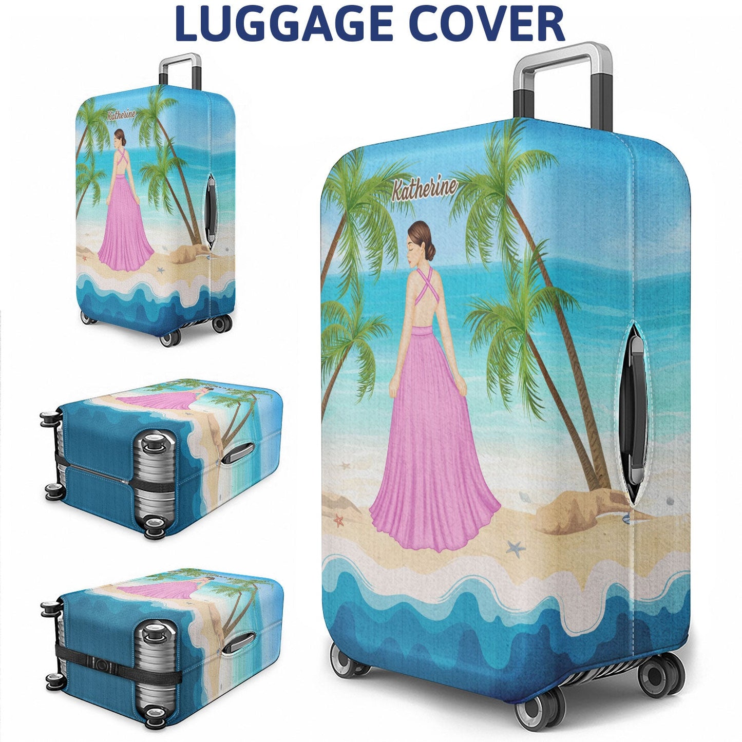 Just A Girl Who Loves Beach - Gift For Yourself, Gift For Women - Personalized Custom Luggage Cover