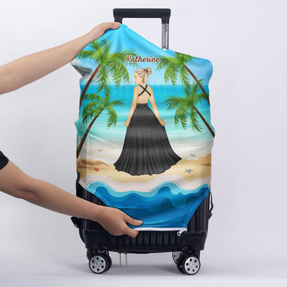Just A Girl Who Loves Beach - Gift For Yourself, Gift For Women - Personalized Custom Luggage Cover