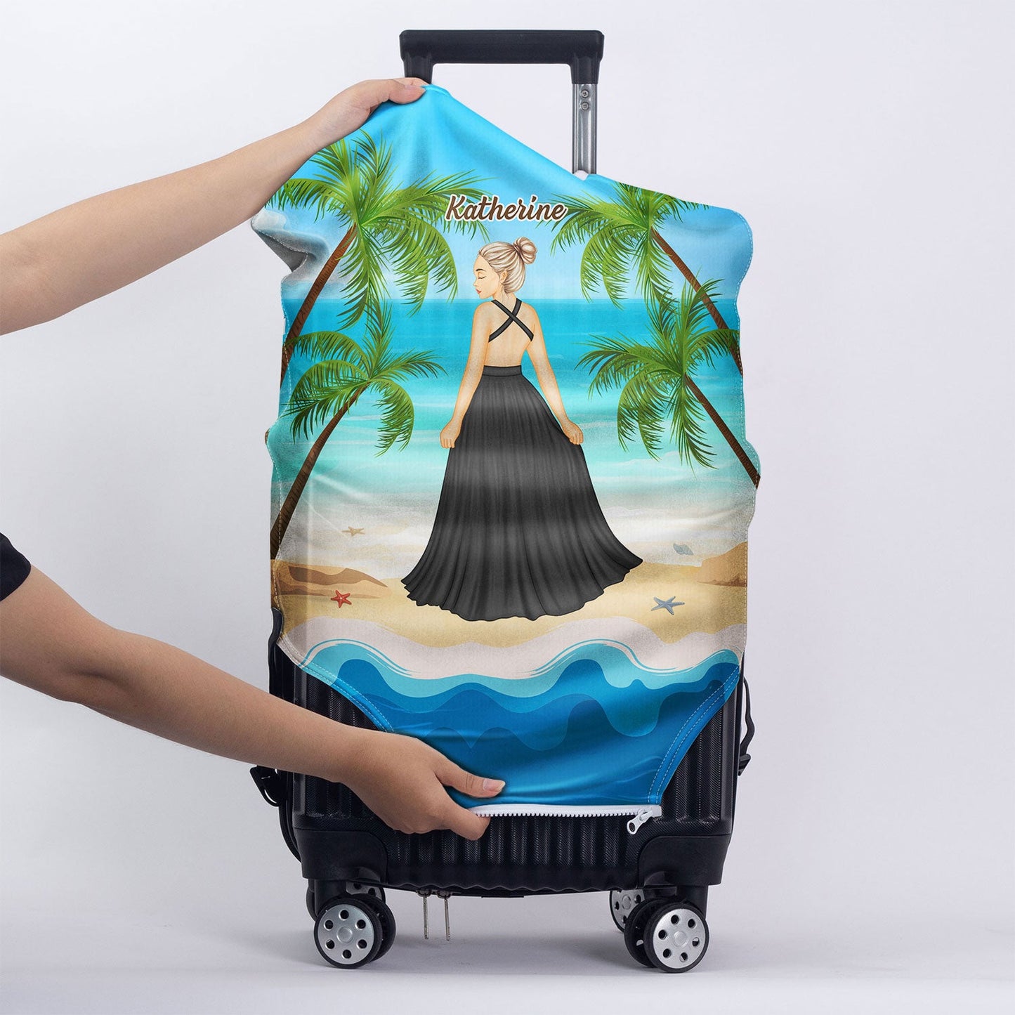 Just A Girl Who Loves Beach - Gift For Yourself, Gift For Women - Personalized Custom Luggage Cover