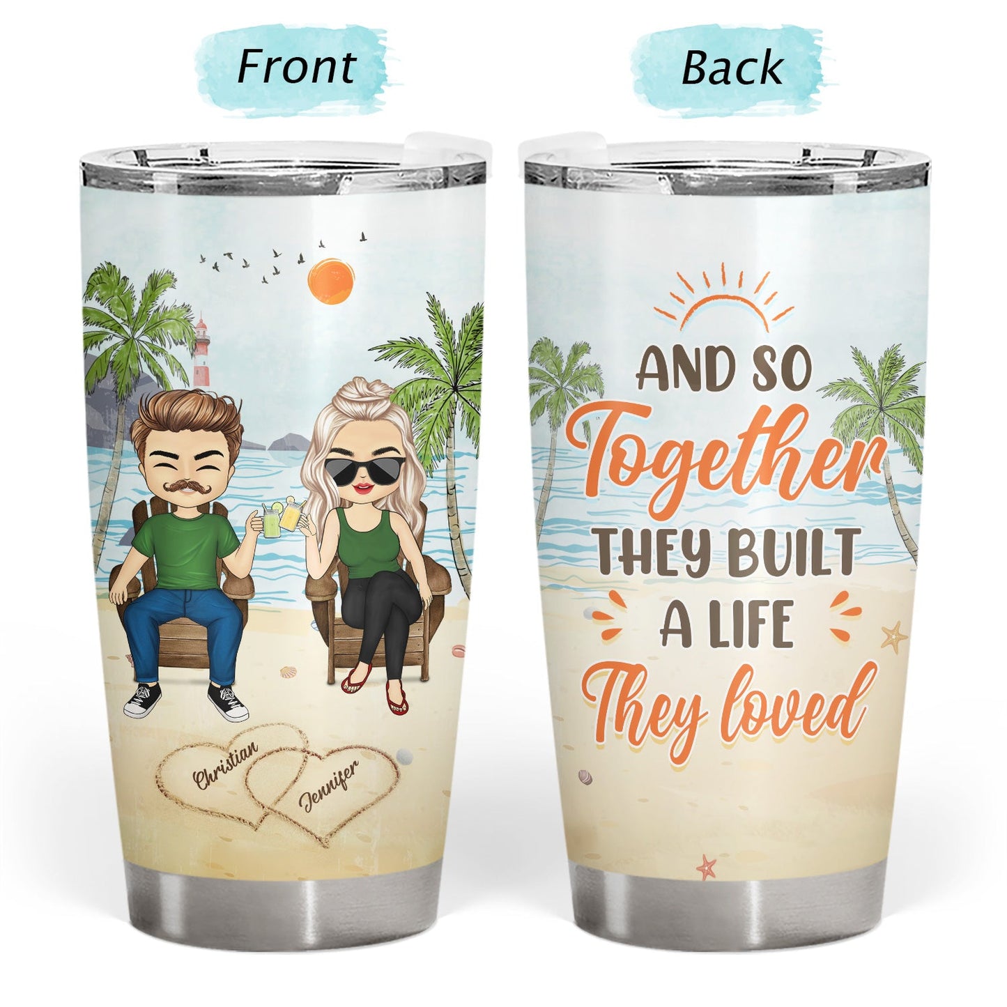 Together Since You And Me We Got This - Gift For Couples - Personalized Custom Tumbler