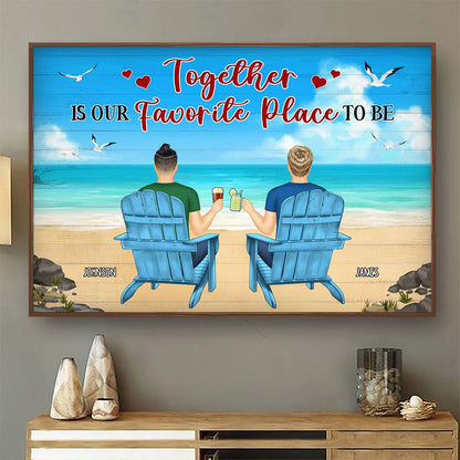 Husband & Wife Cruising Partners For Life - Gift For Couples - Personalized Custom Poster