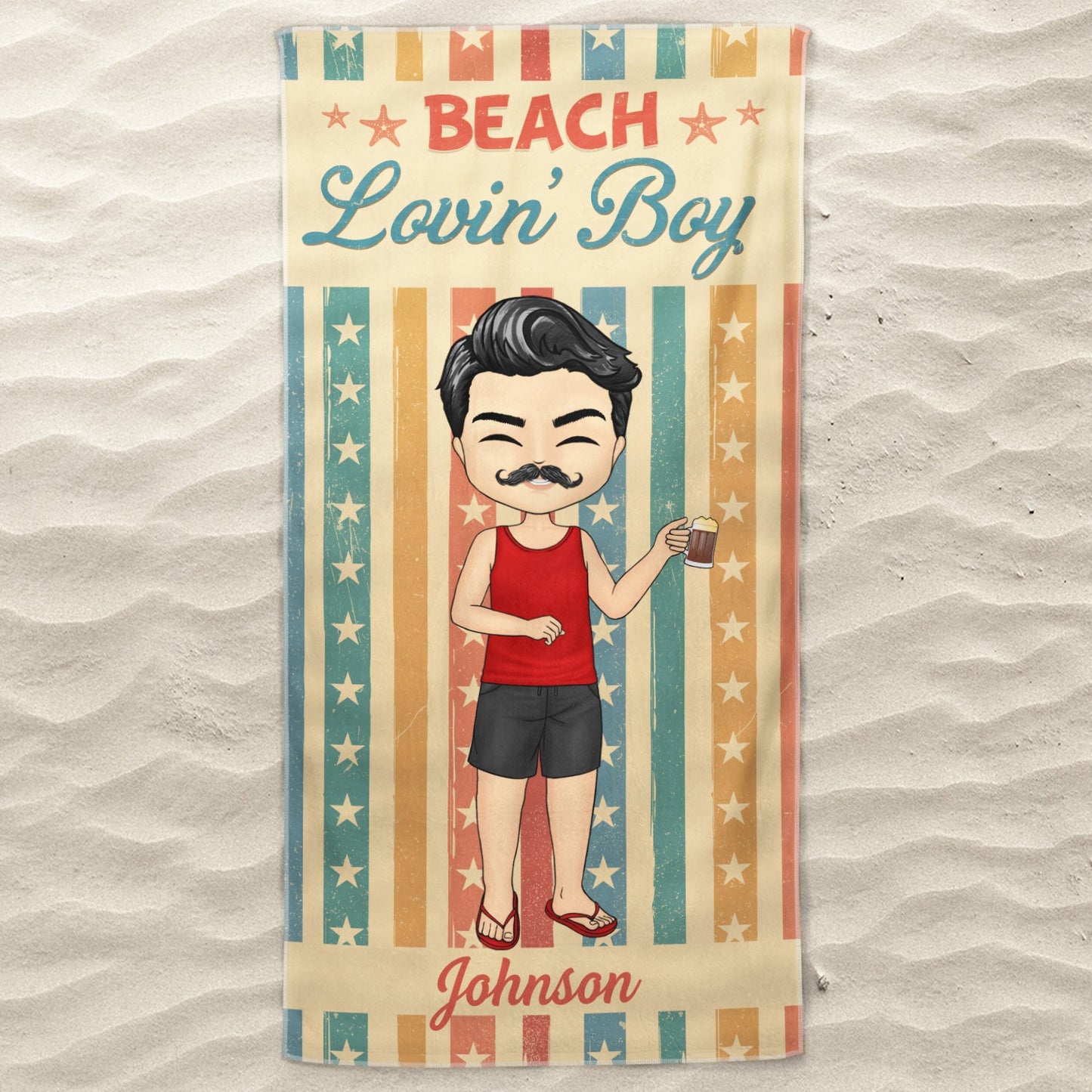 Beach Lovin' Girl Beach Lovin' Boy - Birthday, Summer Gift For Yourself, Men, Women, BFF Best Friends - Personalized Custom Beach Towel