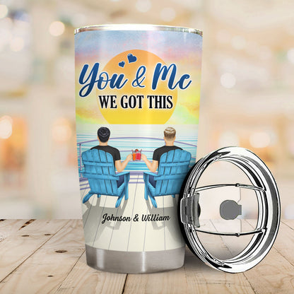 Husband & Wife Cruising Partners For Life - Gift For Traveling Lovers - Personalized Custom Tumbler