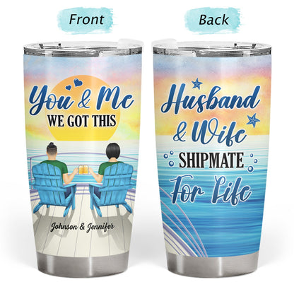 Husband & Wife Cruising Partners For Life - Gift For Traveling Lovers - Personalized Custom Tumbler