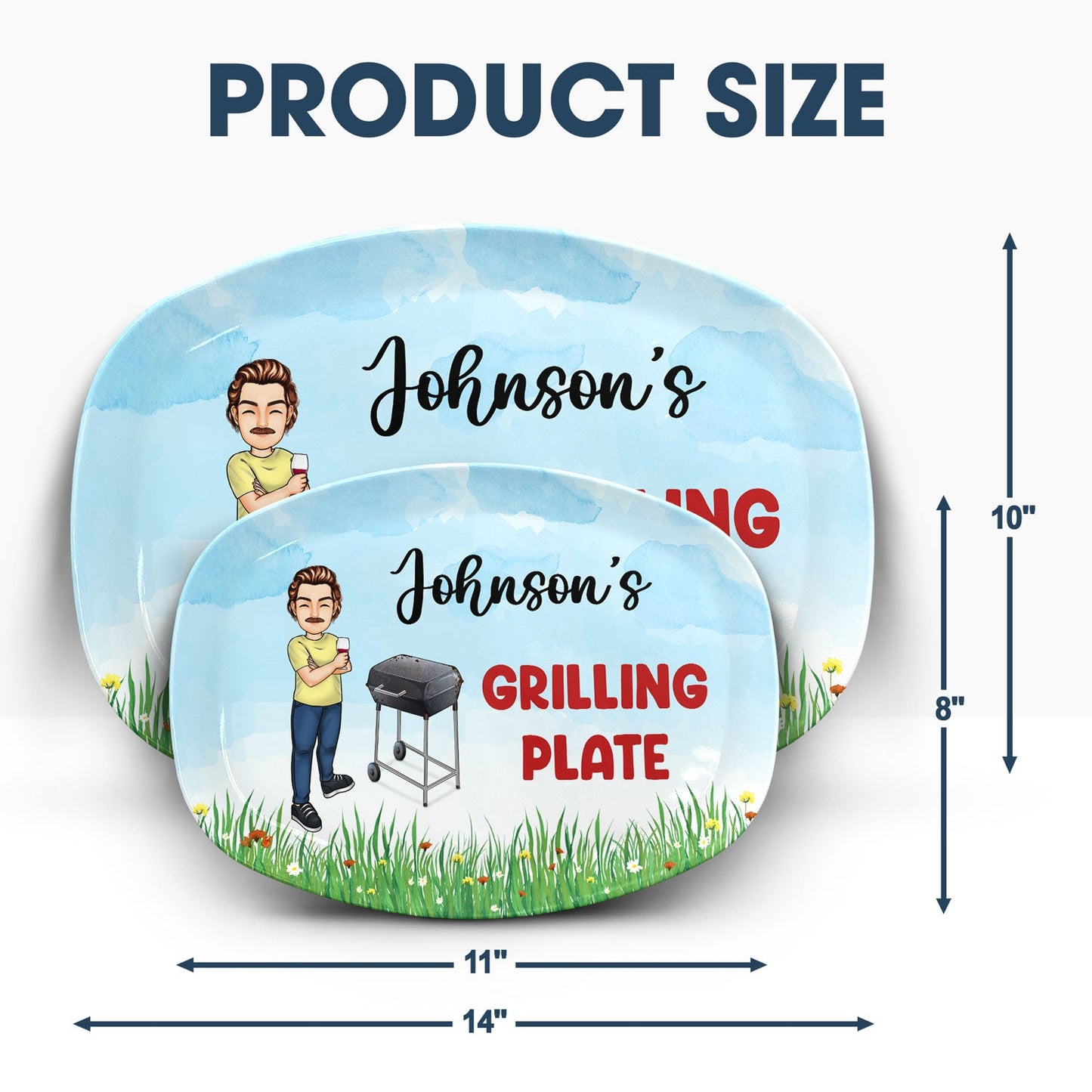 Grilling Plate Awesome BBQ - Gift For Yourself, Gift For Man - Personalized Custom Plate