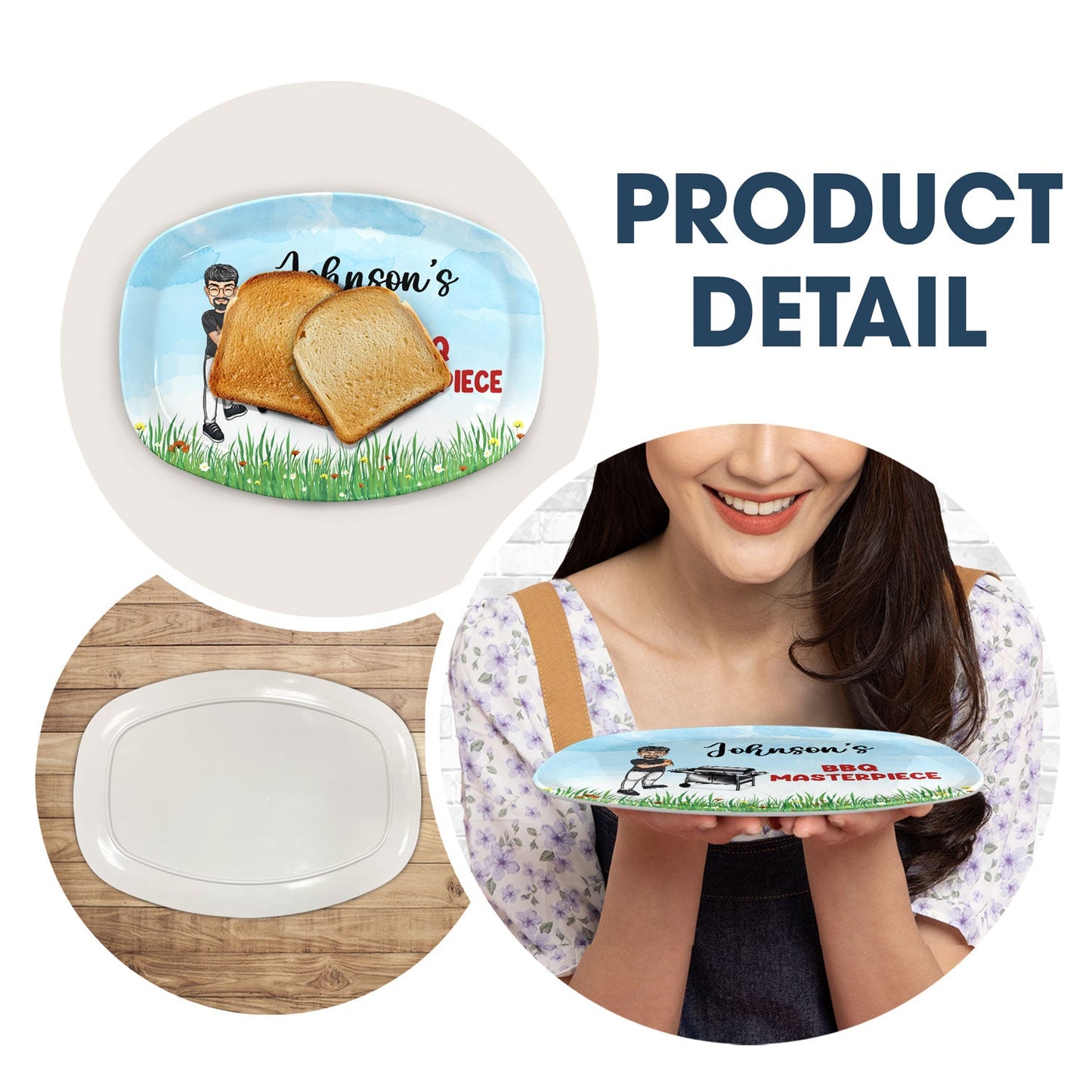 Grilling Plate Awesome BBQ - Gift For Yourself, Gift For Man - Personalized Custom Plate