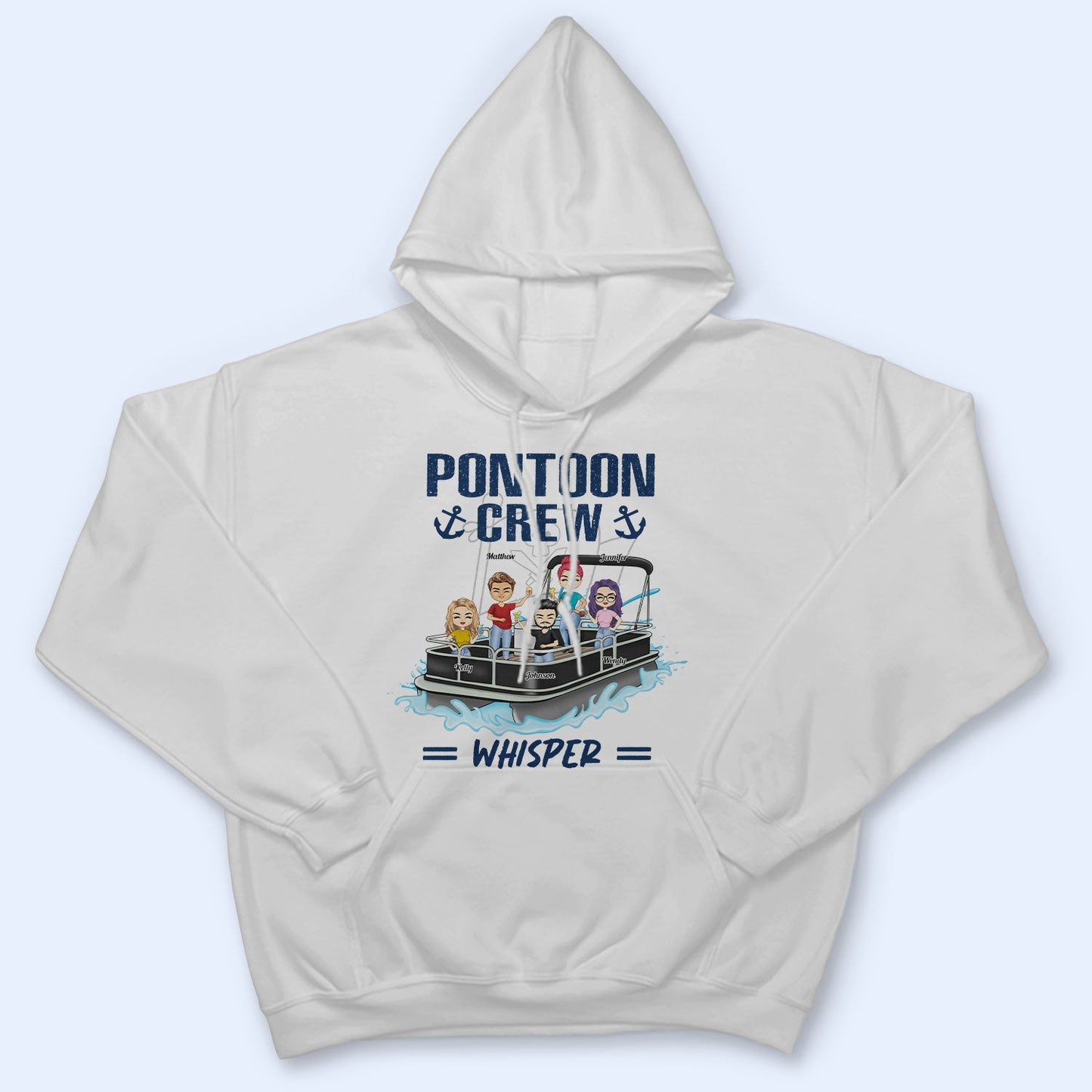 Pontoon Crew - Gift For Pontoon Besties - Personalized Custom T Shirt