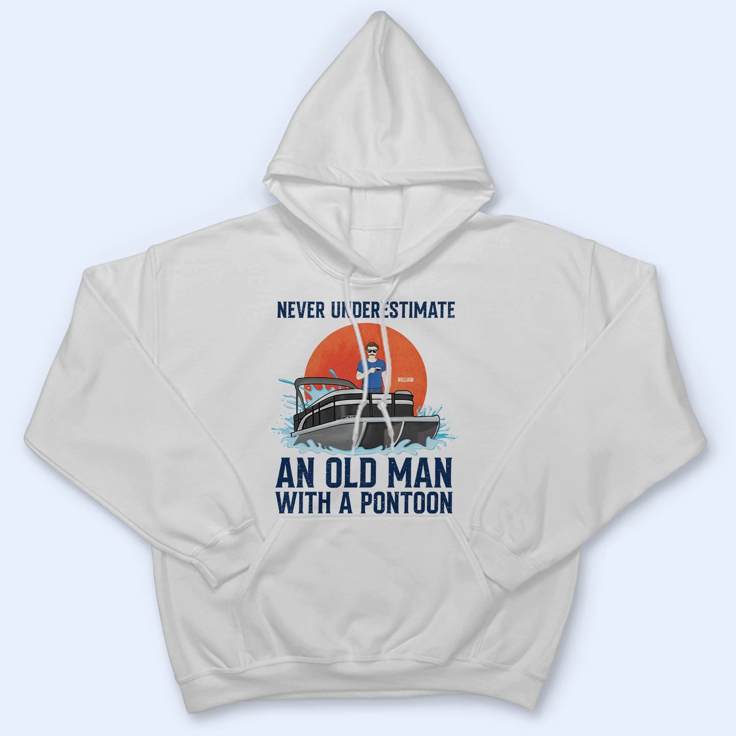 Never Underestimate An Old Man - Gift For Pontoon Owner - Personalized Custom T Shirt