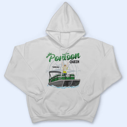 Pontoon Boat Queen - Birthday, Traveling, Cruising Gift For Lake Beach Lovers, Travelers - Personalized Custom T Shirt