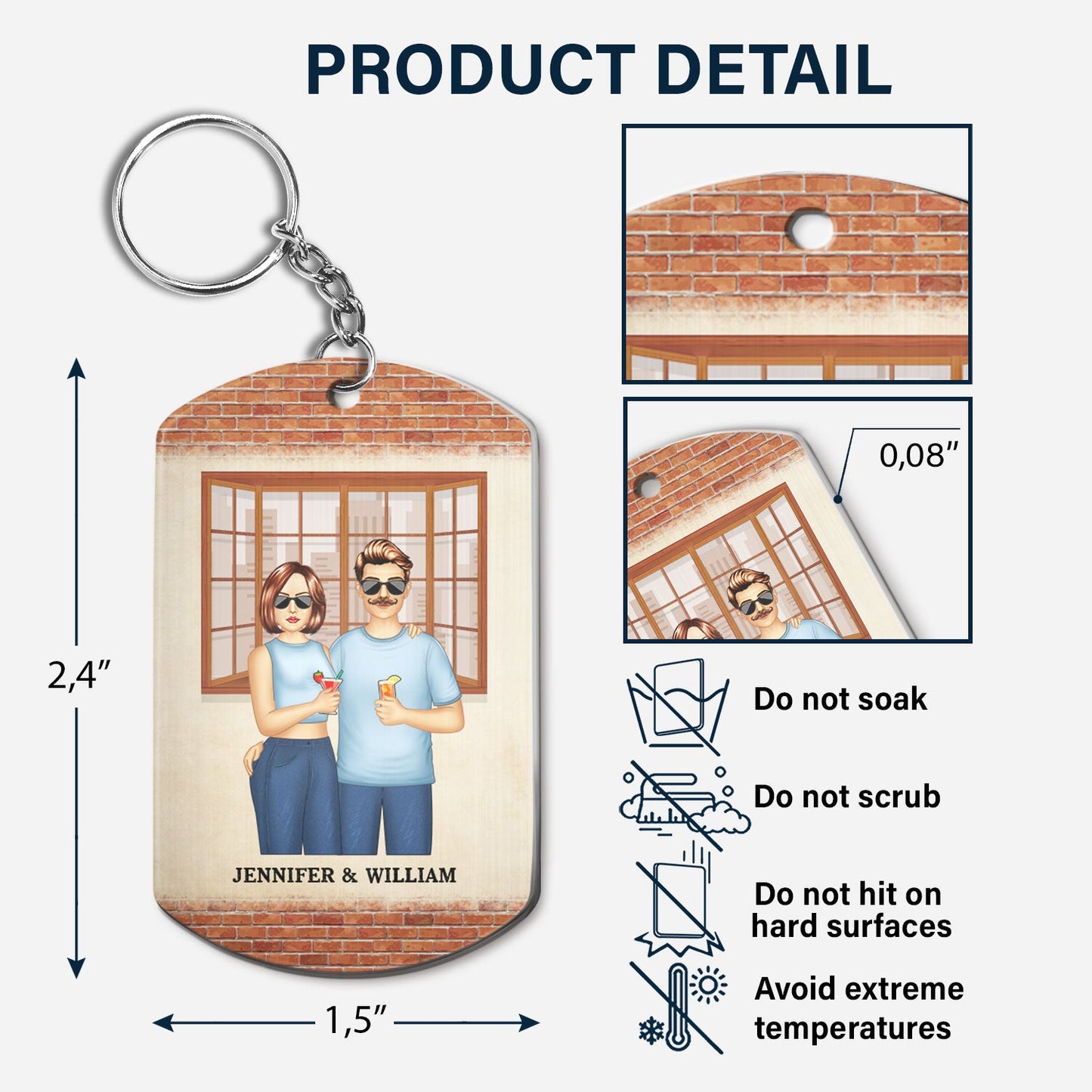 I Can't Wait To Cuddle - Gift For Couples - Personalized Aluminum Keychain