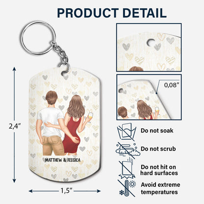 You And Me Bowchikawowow - Gift For Couples - Personalized Aluminum Keychain