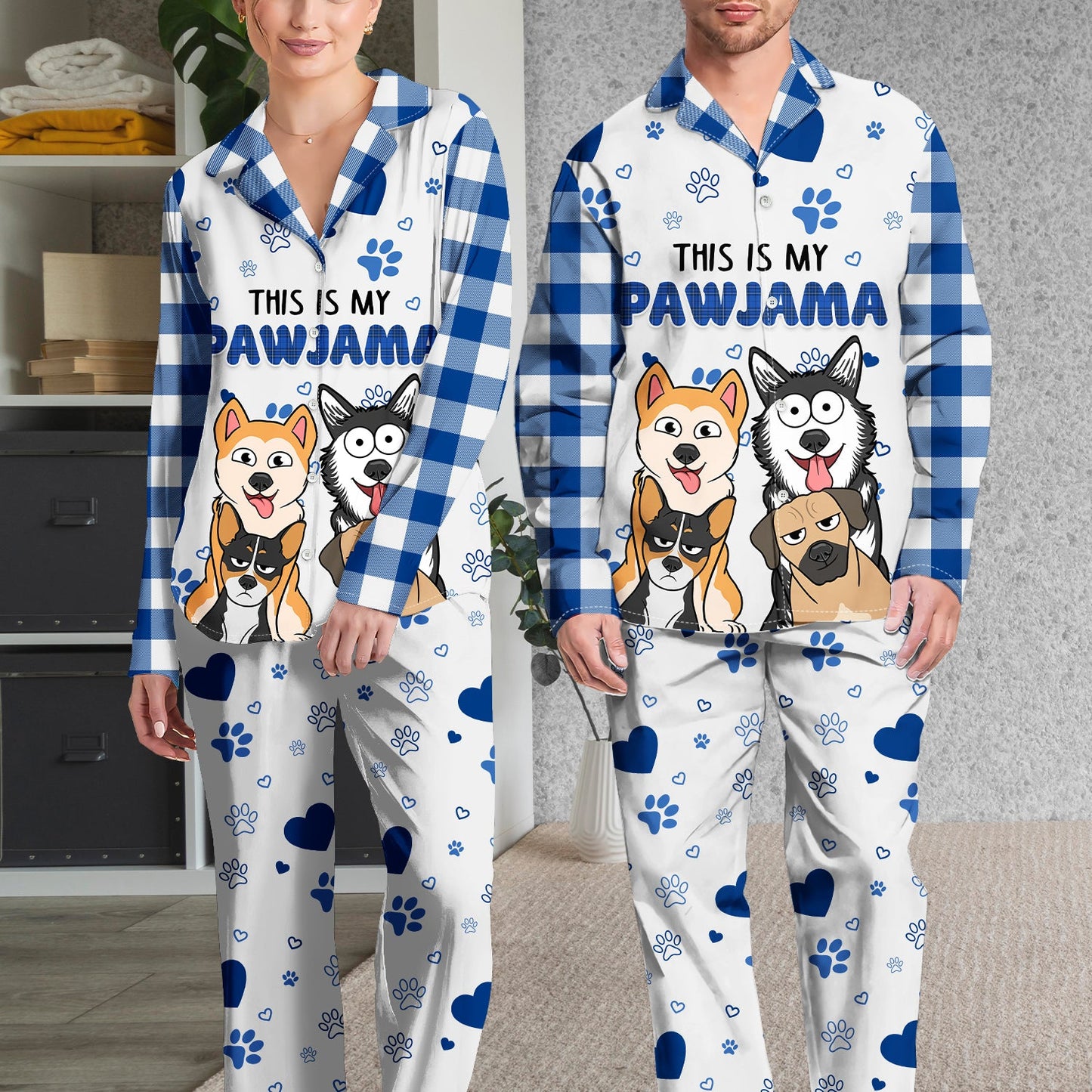 This Is My Pawjamas - Gift For Dog Lovers - Personalized Long Pajamas Set