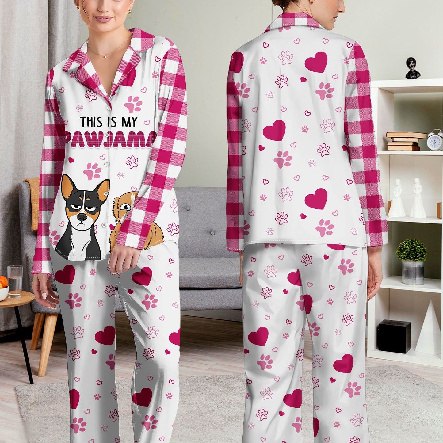 This Is My Pawjamas - Gift For Dog Lovers - Personalized Long Pajamas Set