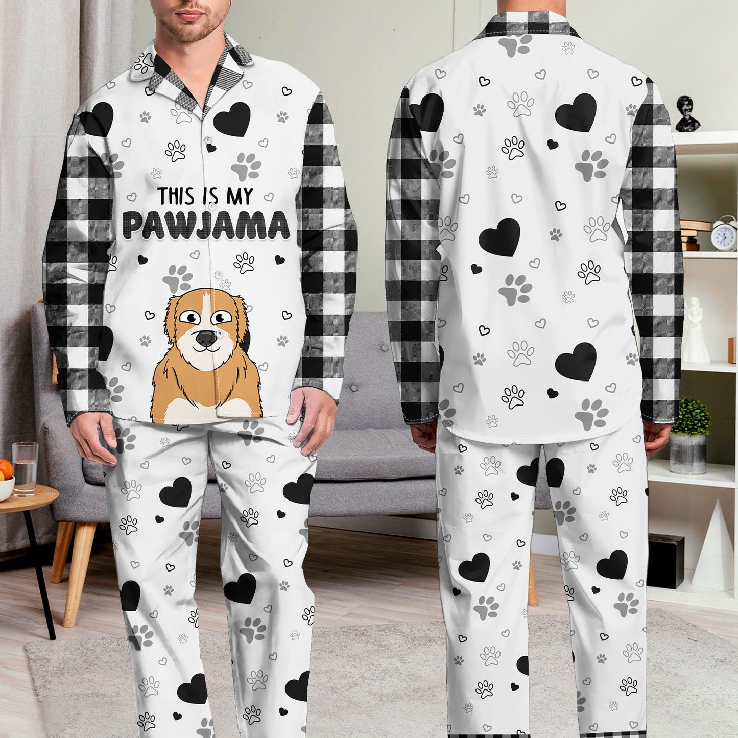 This Is My Pawjamas - Gift For Dog Lovers - Personalized Long Pajamas Set