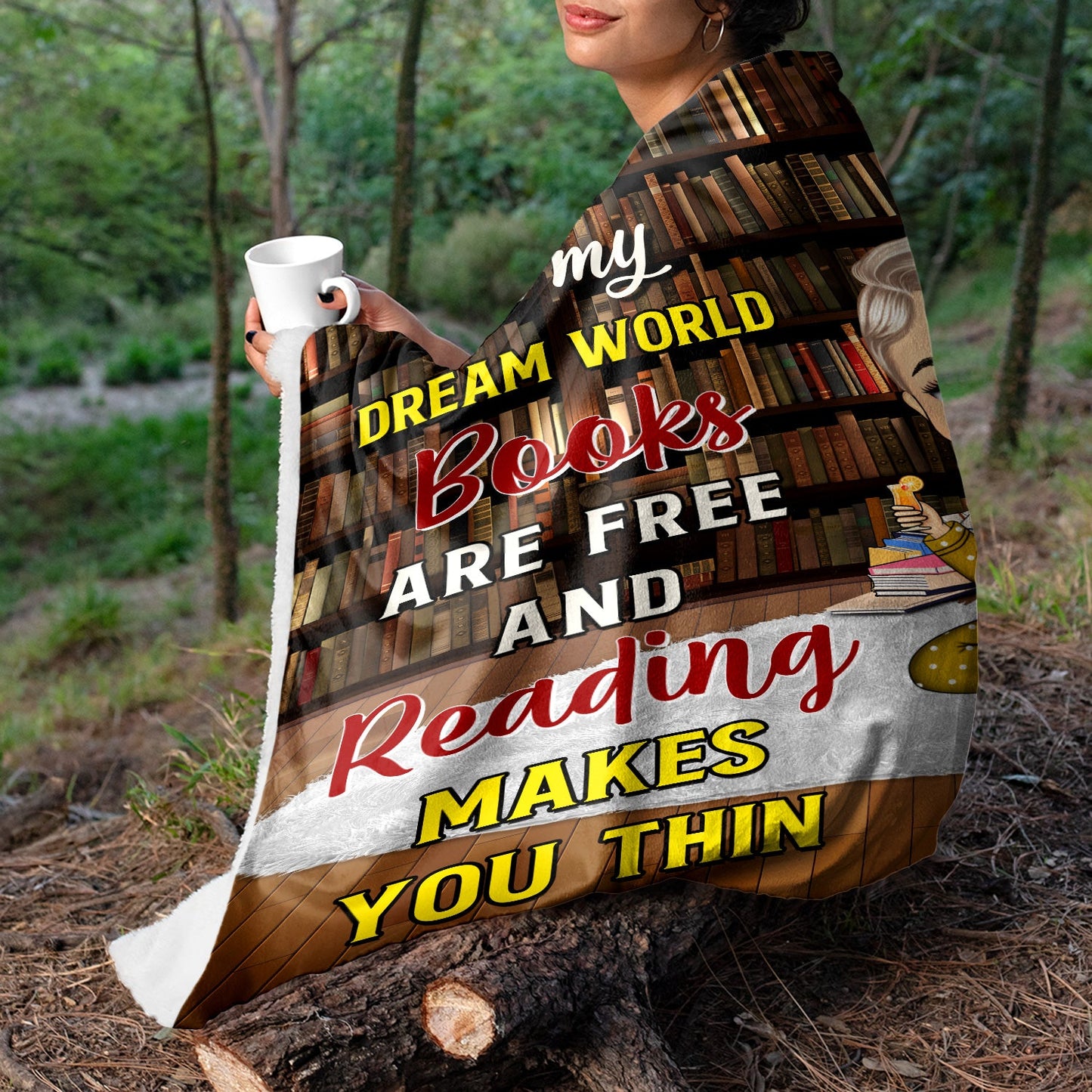 This Is My Book Reading Blanket - Gift For Reading Lovers - Personalized Fleece Blanket