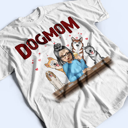 Dog Mom Red Pattern - Gift For Dog Lovers - Personalized Sweatshirt