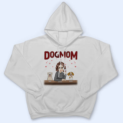 Dog Mom Red Pattern - Gift For Dog Lovers - Personalized Sweatshirt