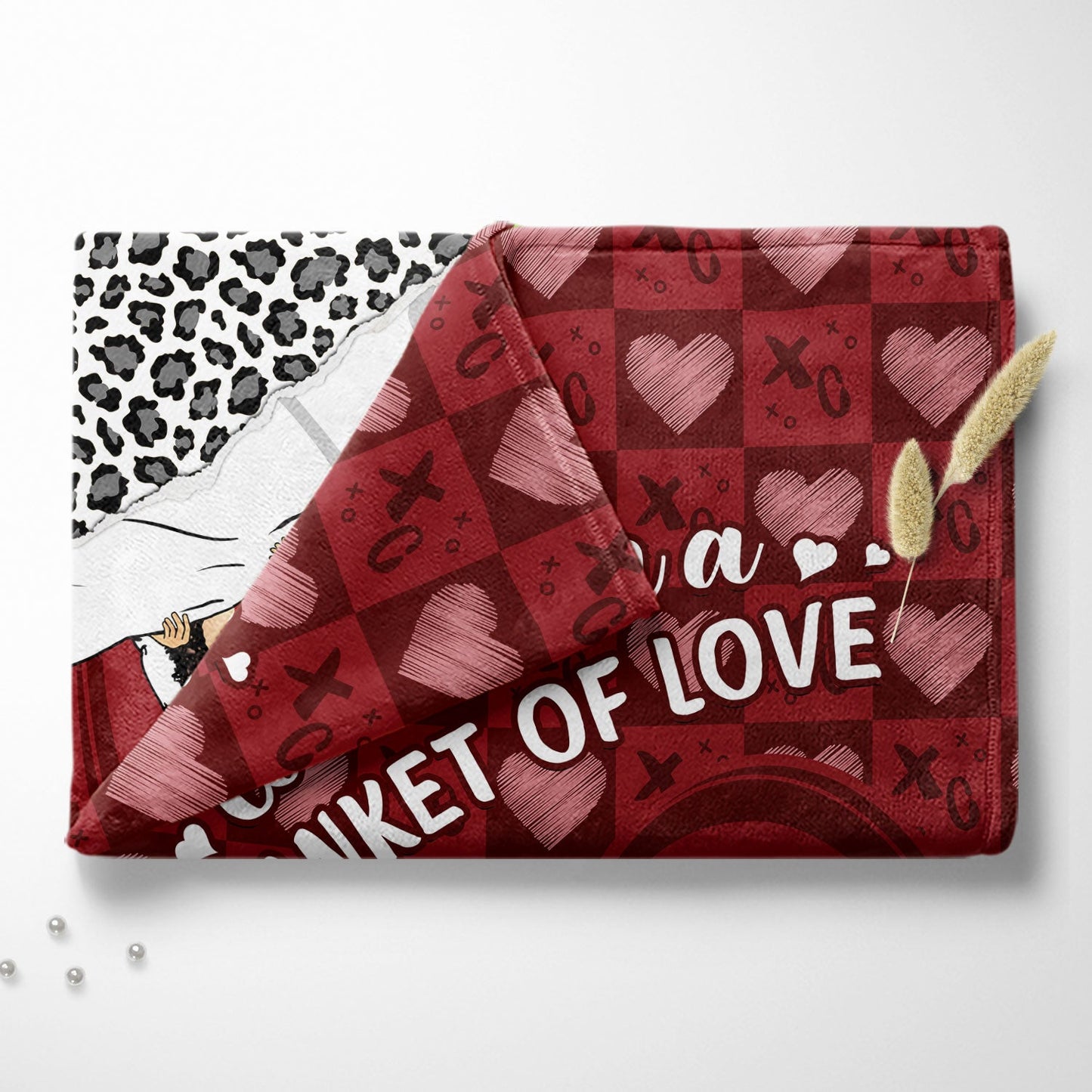 Covered In A Blanket Of Love - Gift For Couples - Personalized Fleece Blanket