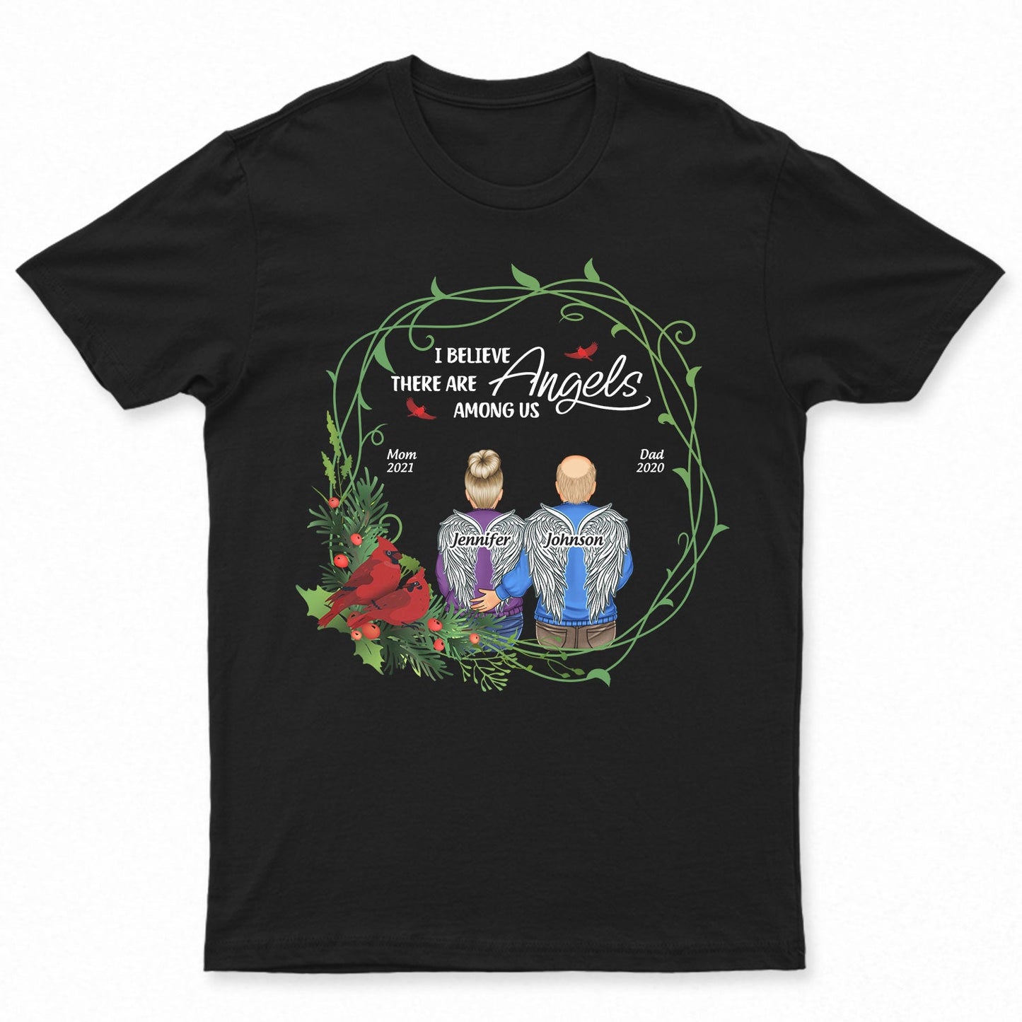 There Are Angel Among Us - Memorial Gift - Personalized T Shirt