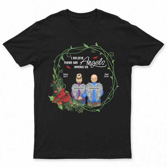 There Are Angel Among Us - Memorial Gift - Personalized T Shirt