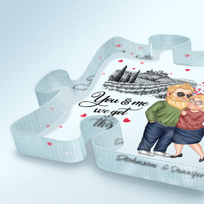 You Are My Missing Piece - Anniversary Gift For Couples - Personalized Puzzle Shaped Acrylic Plaque