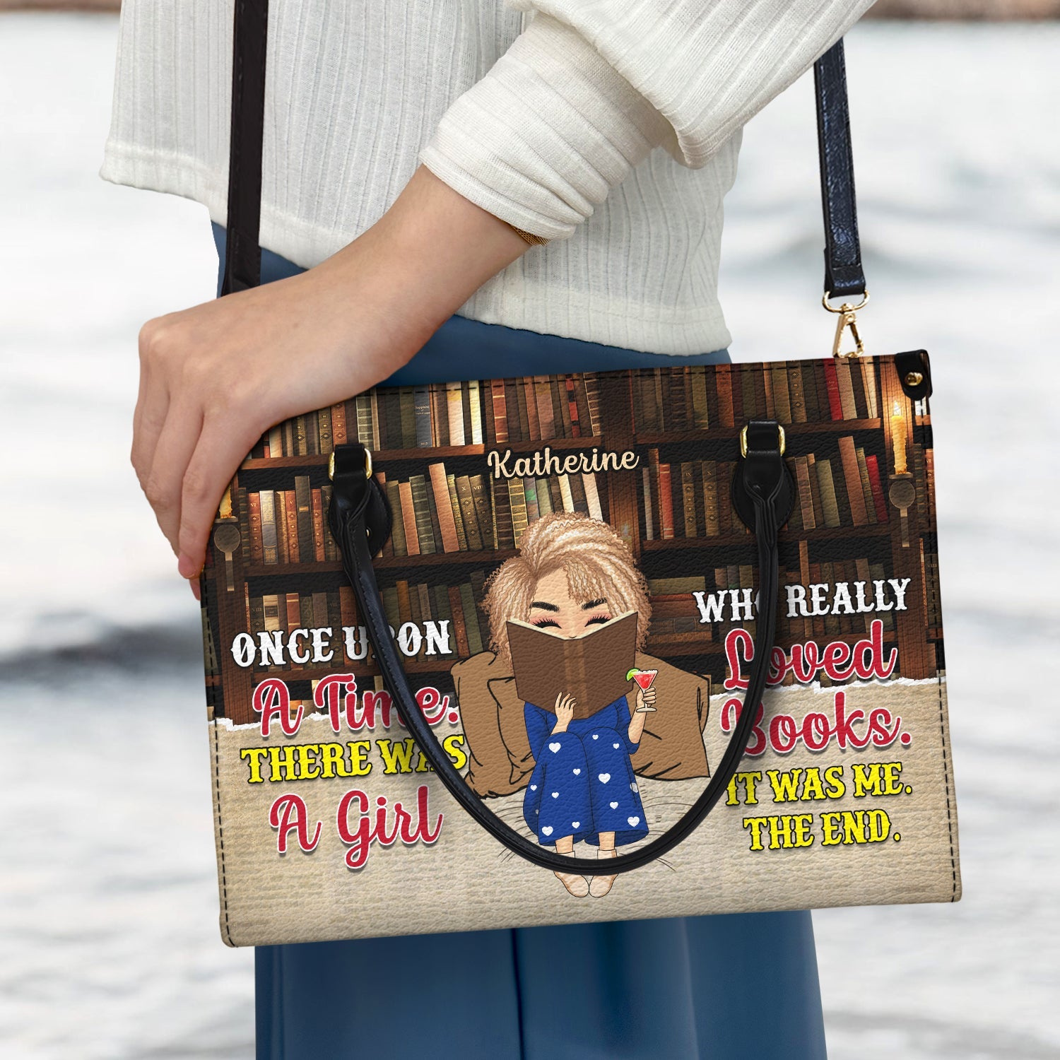 Just A Girl Who Loves Books - Gift For Books Lovers - Personalized Leather Bag