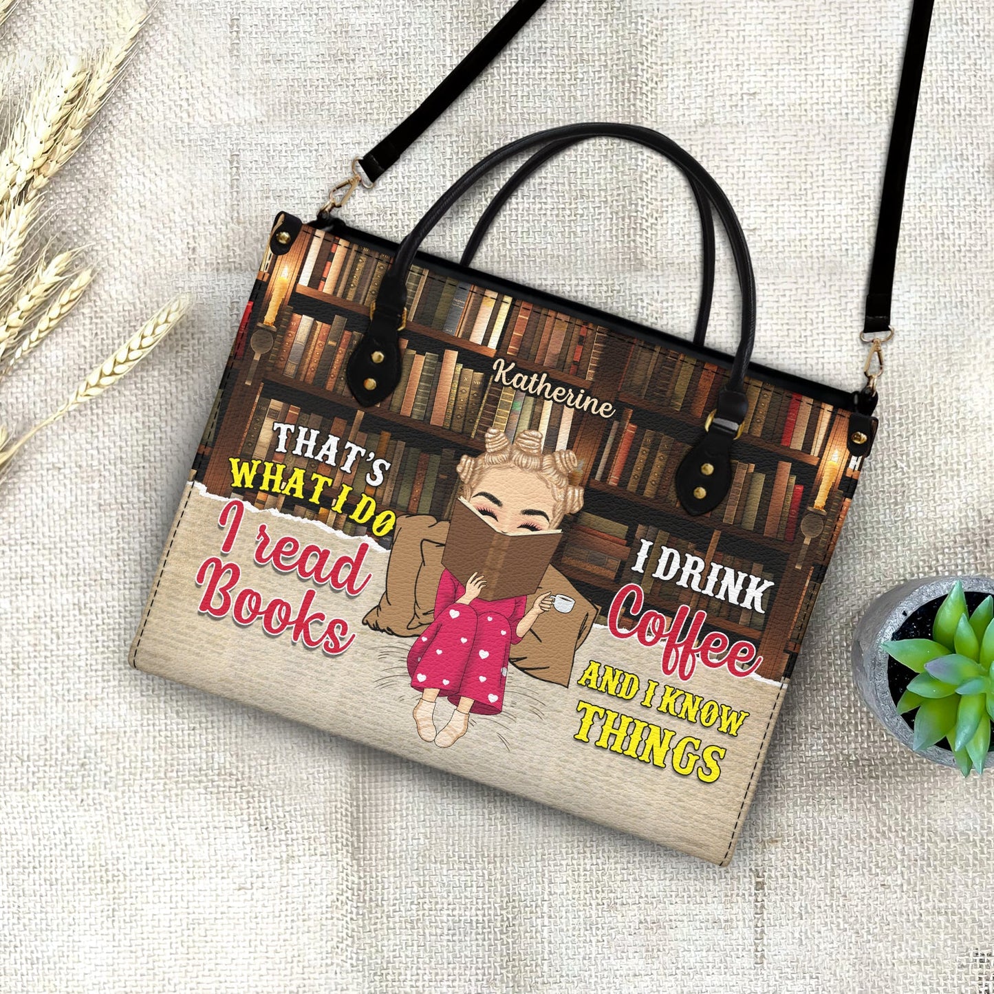 Just A Girl Who Loves Books - Gift For Books Lovers - Personalized Leather Bag