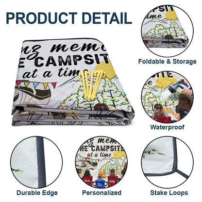 Making Memories One Campsite At A Time - Gift For Camping Lovers - Personalized Outdoor Waterproof Camping Picnic Blanket
