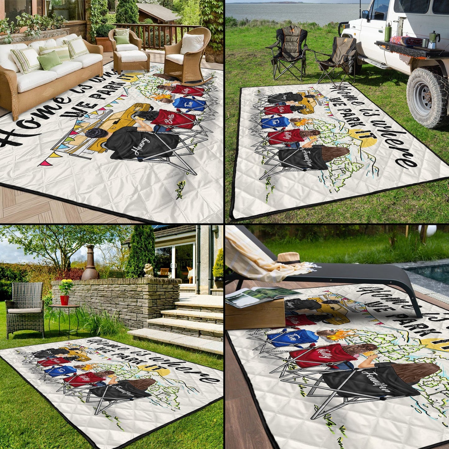 Making Memories One Campsite At A Time - Gift For Camping Lovers - Personalized Outdoor Waterproof Camping Picnic Blanket